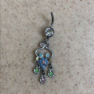 Dangle belly button ring